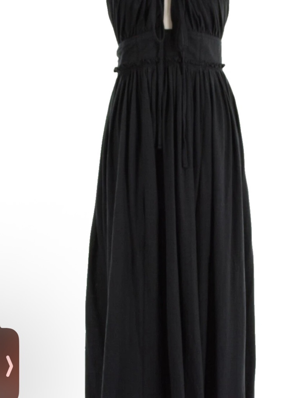 Ulla Johnson Black Maxi dress with Tied Waist